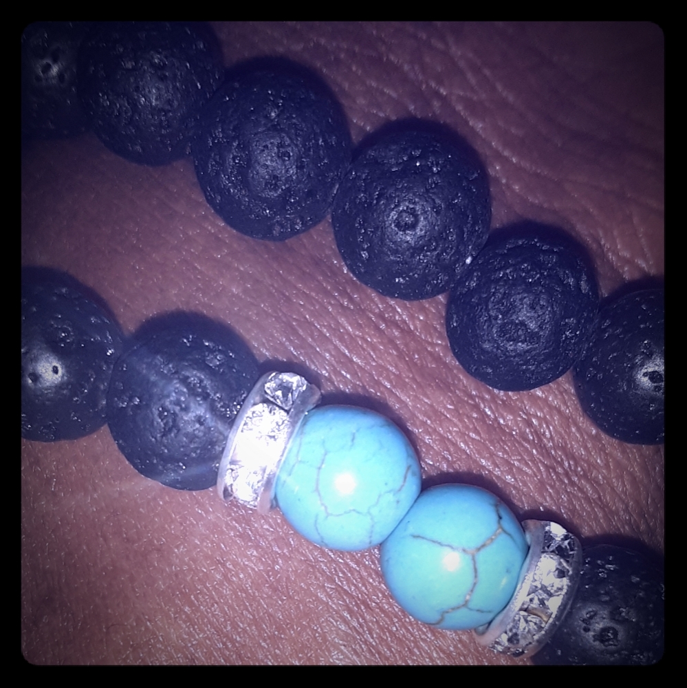 Budda head water bead bracelet